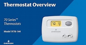 70 Series - 1F78-144 - Thermostat Overview
