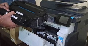 How to replace toner cartridge - HP LaserJet Pro MFP M521dw.