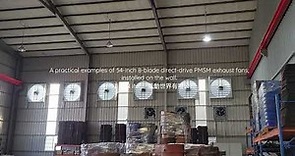 54-inch 8-blade direct-drive Permanent magnet brushless motor exhaust fans.
