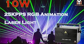 M560 10W 25KPPS RGB Animation Laser Light Galvanometer Professional Stage Lights TTL