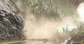 Incredible Rock Slide Caught on Tape
