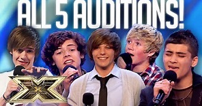 MAKING of ONE DIRECTION: all FIVE Auditions and FIRST as a group! | 10 Years of 1D | The X Factor UK