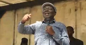 Tsvangirai addresses crowds as Parliament sits to impeach Mugabe
