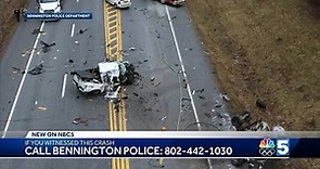 One person dead, another seriously injured after 3-car crash on Route 7 in Bennington