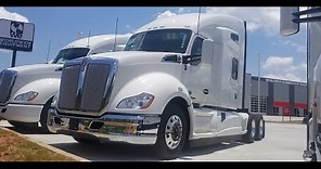2020 Kenworth T680 White Semi Truck Full Walkaround Exterior and Interior