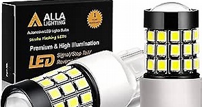Alla Lighting Upgraded T20 7440 7443 Strobe LED Brake Stop or Back-up Reverse Lights Bulbs, 6000K Xenon White, 7441 W21W 7440LL 7443LL Flashing Lamps Replacement