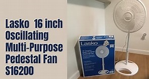 Lasko S16200 16 Oscillating Multi-Purpose Pedestal Fan