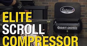 Eastwood Elite Scroll Compressor - Quiet. Powerful. Affordable! 30gal Tank 60gal Performance!
