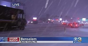 Driving Conditions In Bucks County Worsening Due To Snow