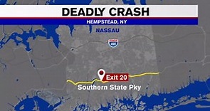 Teen killed in crash on Southern State Parkway in Hempstead