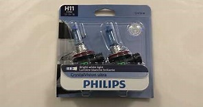 Philips H11 CrystalVision Ultra Bright White Light Bulbs CVB2 Review
