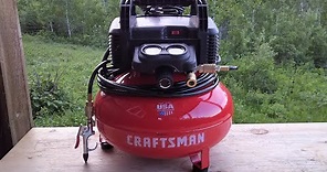 Craftsman 6 Gallon Pancake Air Compressor - Quick Unboxing and Test