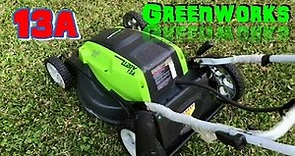 GREENWORKS 13 Amp 21 3 in1 Electric Mower -Review & First Time Using