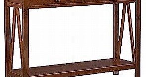 Linon Home Dcor Console Table, 42.01 w x 13.98 d x 30.71 h, Antique Tobacco