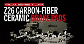 Power Stop Z26-8010 Rear Street Warrior Carbon-Fiber Ceramic Brake Pads with Hardware For 2020 2021 2022 Chevy Corvette Z51 | 2023 Corvette Stingray [Models with Z51 Package]