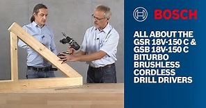 All about the GSR 18V-150 C & GSB 18V-150 C BITURBO Brushless cordless drill drivers