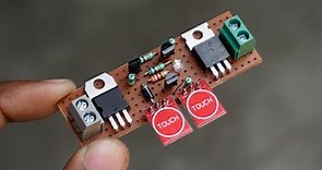 TTP223 TOUCH SENSOR ON AND OFF CIRCUIT USING TRANSISTORS 9V-35V