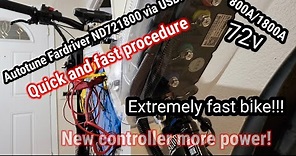 How to Autotune the ND721800 Fardriver controller using a USB cable | No Bluetooth dongle required