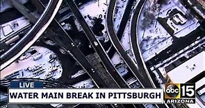 Water main break in Pittsburgh