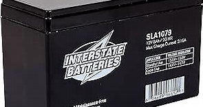 Interstate Batteries 12V 8Ah Battery (SLA1079) Rechargeable SLA, AGM Replacement Battery for UPS Backup Power Systems, APC Smart-UPS Series, Alpha Technology, Medical Devices with F2 Terminals