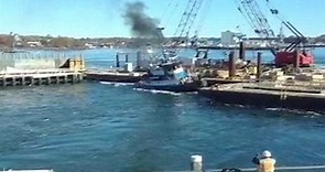 Raw video: Tug boat capsizes in Piscataqua River