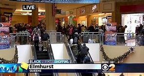 Shoppers Pack Queens Center Mall On Black Friday