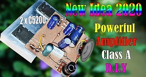 Powerful Amplifier With Two 2SC5200 Transistors | Output Capacitors | Class A