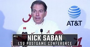 Nick Saban speaks after Alabama s 46-41 loss to LSU