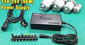 Minleaf 96W 12V-24V Power Supply Adapter for 775 Motor and 550 Motor (JT-4096)