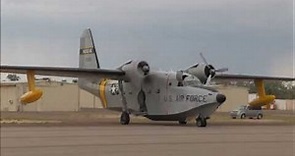 Grumman HU-16B Albatross departures from Casa Grande airport for California.