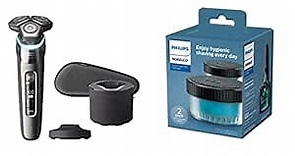 Philips Norelco Shaver 9800, S9987/85 + Philips Norelco 2pk Quick Clean Pod Replacement Cartridge, CC12/52