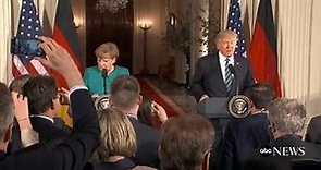Pres. Trump and German Chancellor Merkel hold joint news confe...