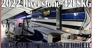 Luxury Front Kitchen Fifth Wheel 2022 Riverstone 42FSKG Toy Hauler by Forestriver @ Couchs RV Nation