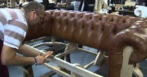Timeless Chesterfield Sofa being made in our workshop