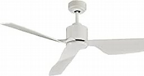 Lucci Air 210528010 Climate II DC Ceiling Fan, 50 Inch, White with White Blades