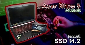 Acer Laptop Nitro 5 AN515-51 SSD M.2 Upgrade, disassembly and assembly back